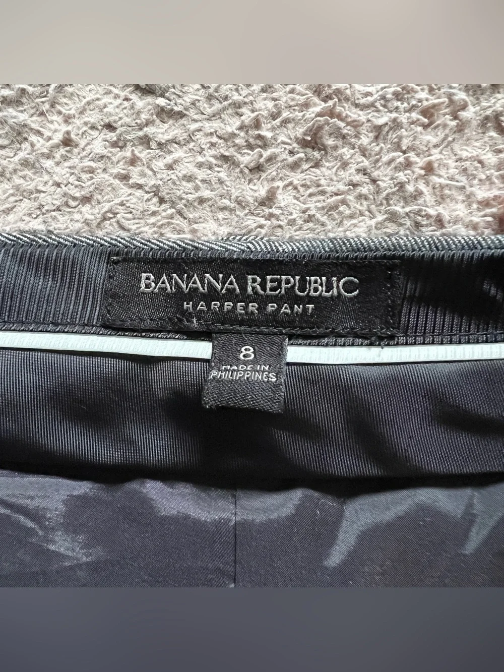 Banana Republic Harper Pant Wool Blend Preppy Office Minimalist Old Money Sz 8